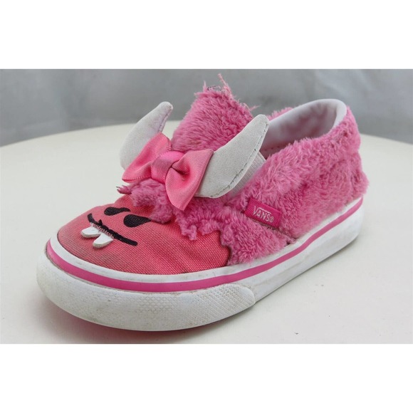 VANS Toddler Girls 5‎ Medium Pink Loafer Fabric - Picture 1 of 9